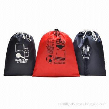 Drawstring bag, made of nylon, customized colors are accepted